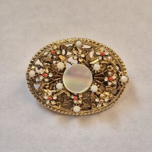 Vintage Arthur Pepper floral filigree Brooch